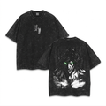 Attack on Titan Anime Printed Four Seasons Retro Cotton Washed T-shirt Harajuku Men's Top