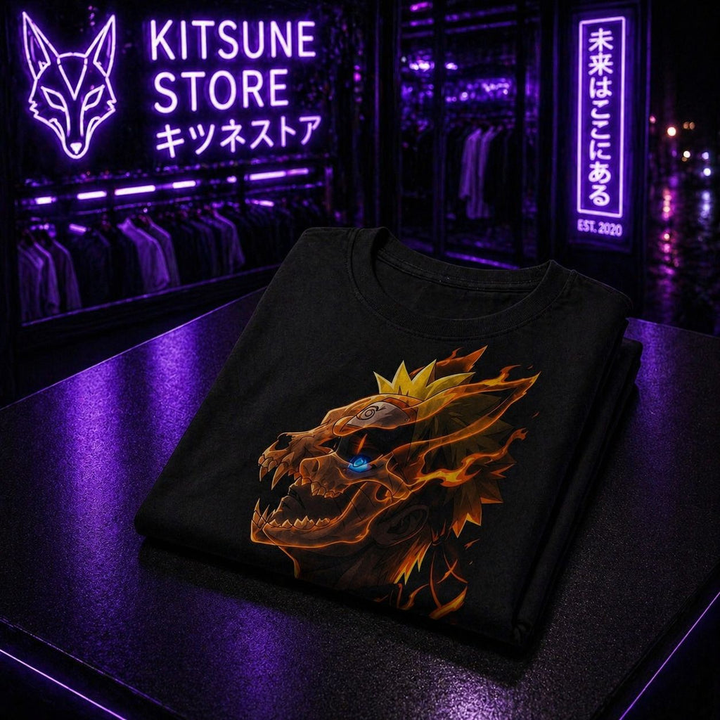 Uzumaki Fire Skull T‑Shirt
